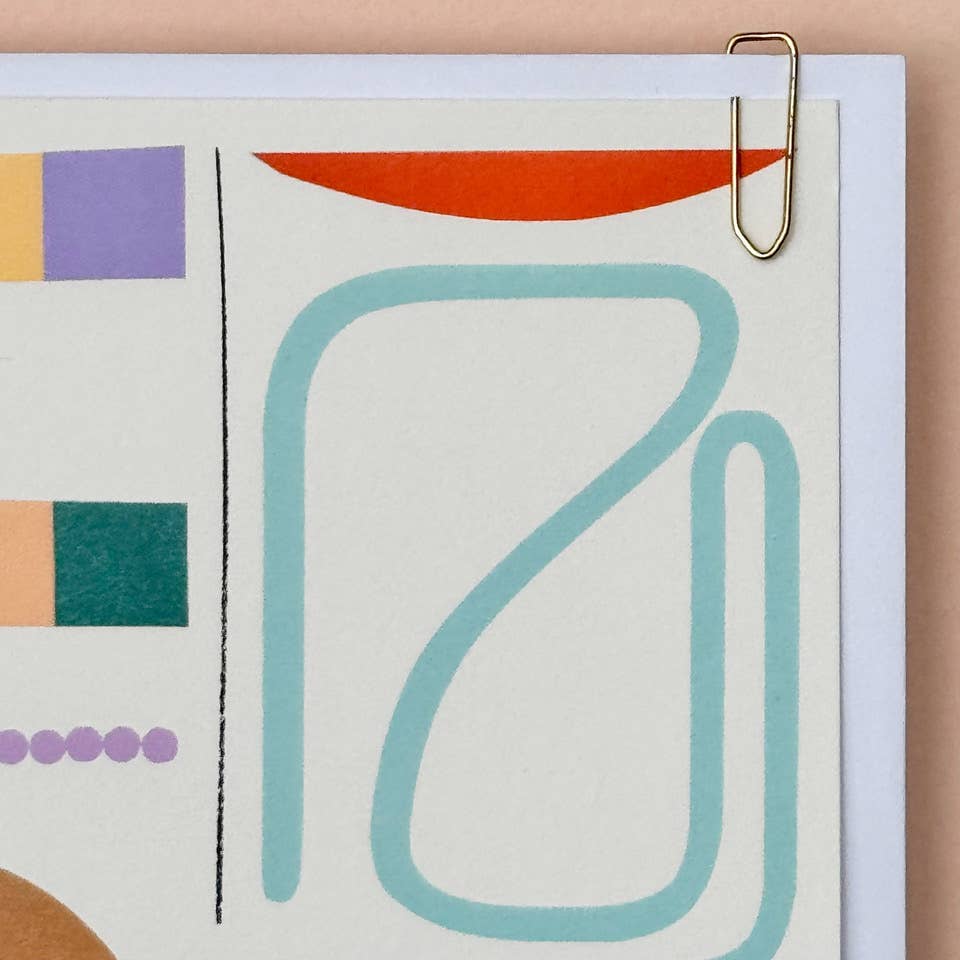 Colourful Abstract Wheel Collage Greetings Card