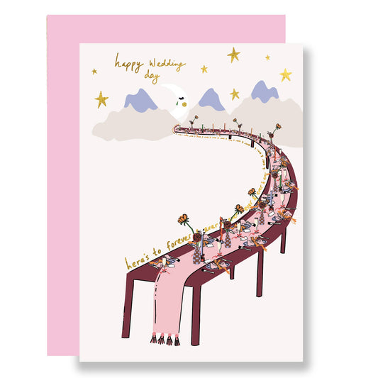 Here's To Forever and Ever Wedding Day Card