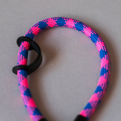 Wrist Phone Strap in Blue & Pink