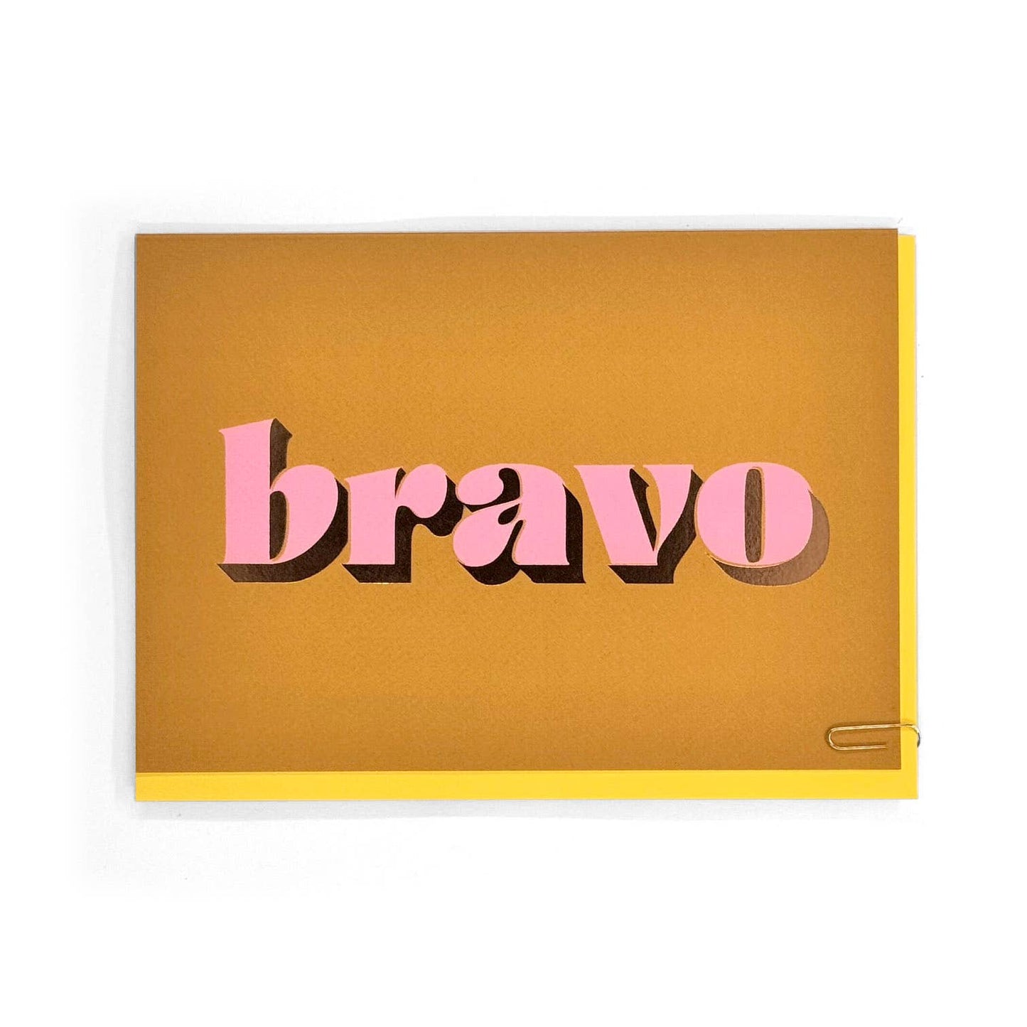 Bravo Foiled Font Greetings Card