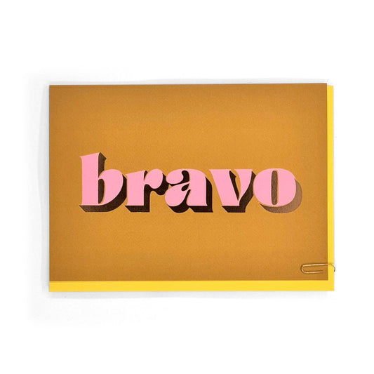 Bravo Foiled Font Greetings Card
