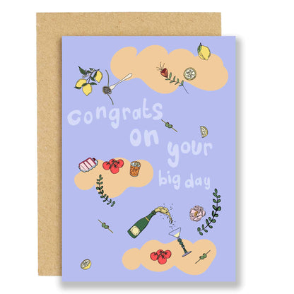 On Cloud 9 Wedding Day Card