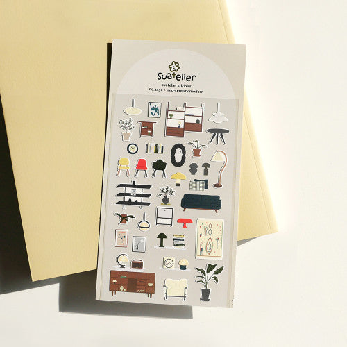 Suatelier Sticker Sheet Mid Century Modern