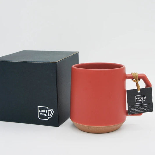 Chips Stack Mug 380ml in Matte Red
