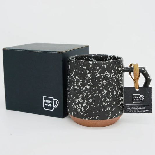 Chips Stack Mug 380ml in Black & White Splash