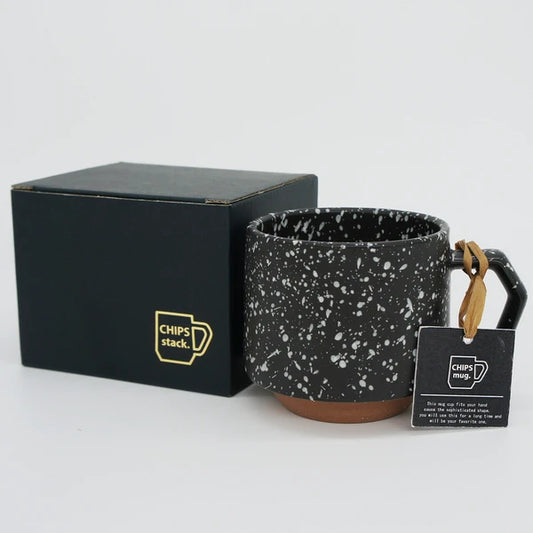 Chips Stack Mug 280ml in Black & White Splash