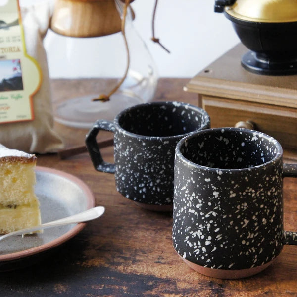 Chips Stack Mug 280ml in Black & White Splash