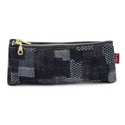 Patchwork Japanese Denim Folding Pen Case