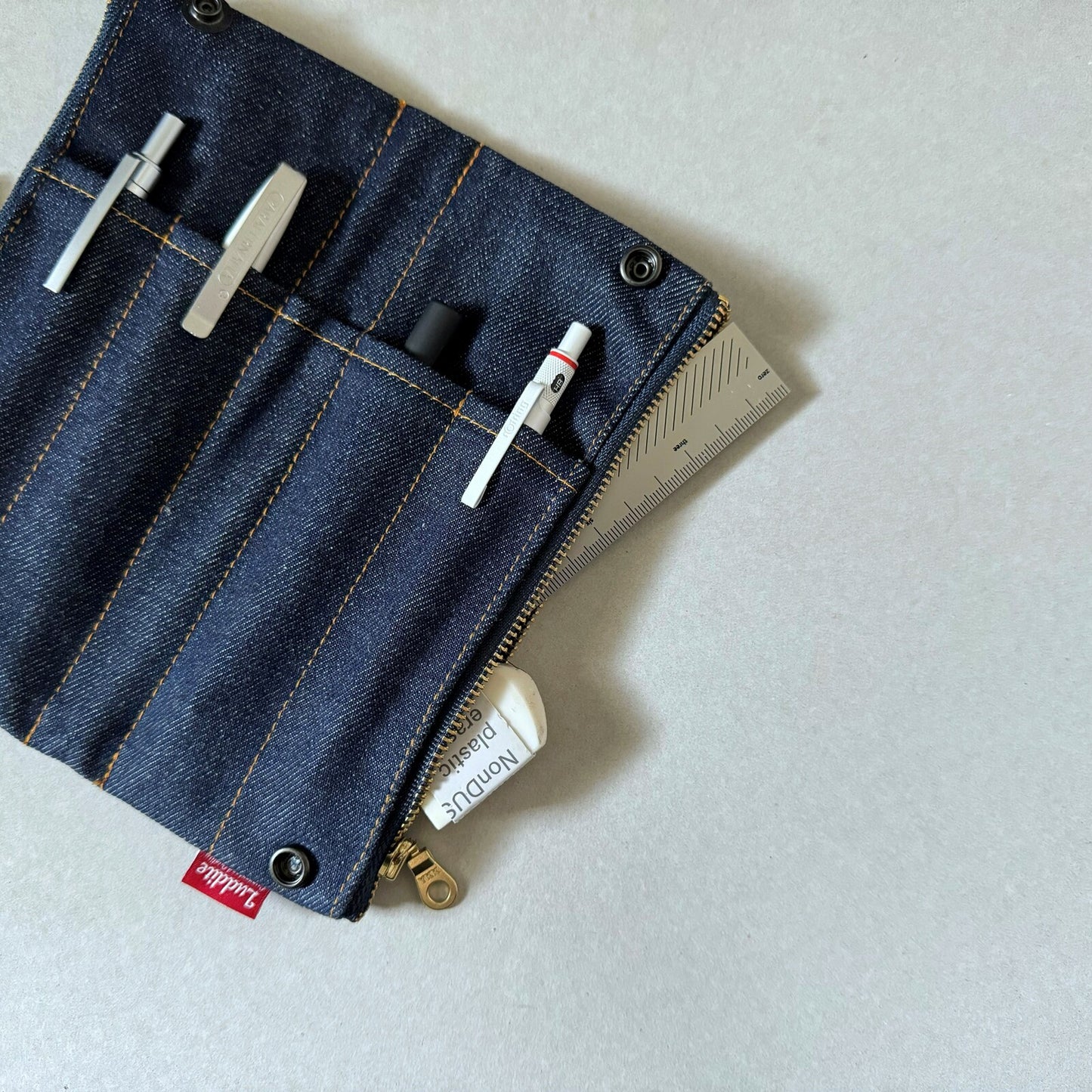 Japanese Denim Folding Pen Case