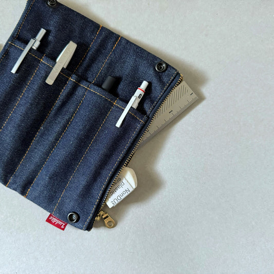 Japanese Denim Folding Pen Case