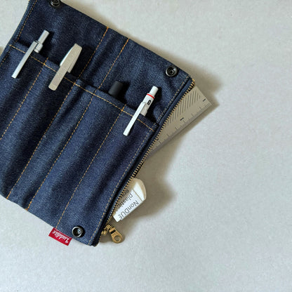 Patchwork Japanese Denim Folding Pen Case
