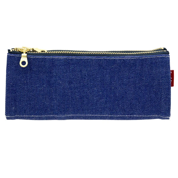 Folding Pen Case in Blue Japanese Denim