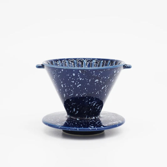 Chips Coffee Dripper in Navy & White Splash