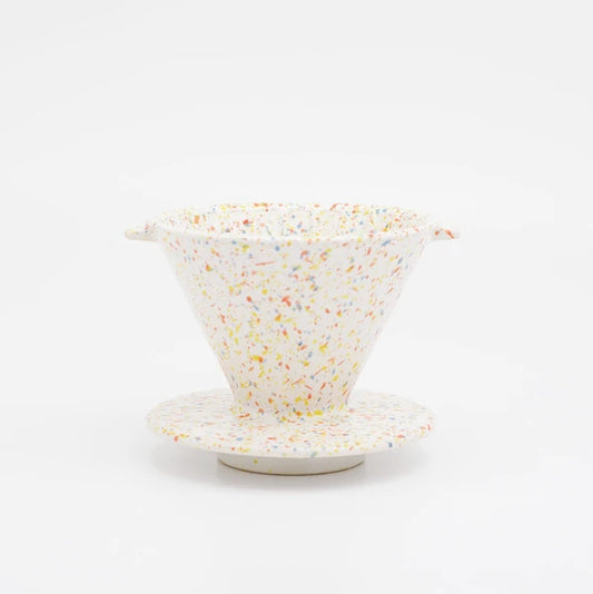Chips Coffee Dripper in White & Orange Splash