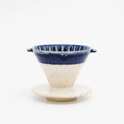 Chips Coffee Dripper in White & Navy Drip