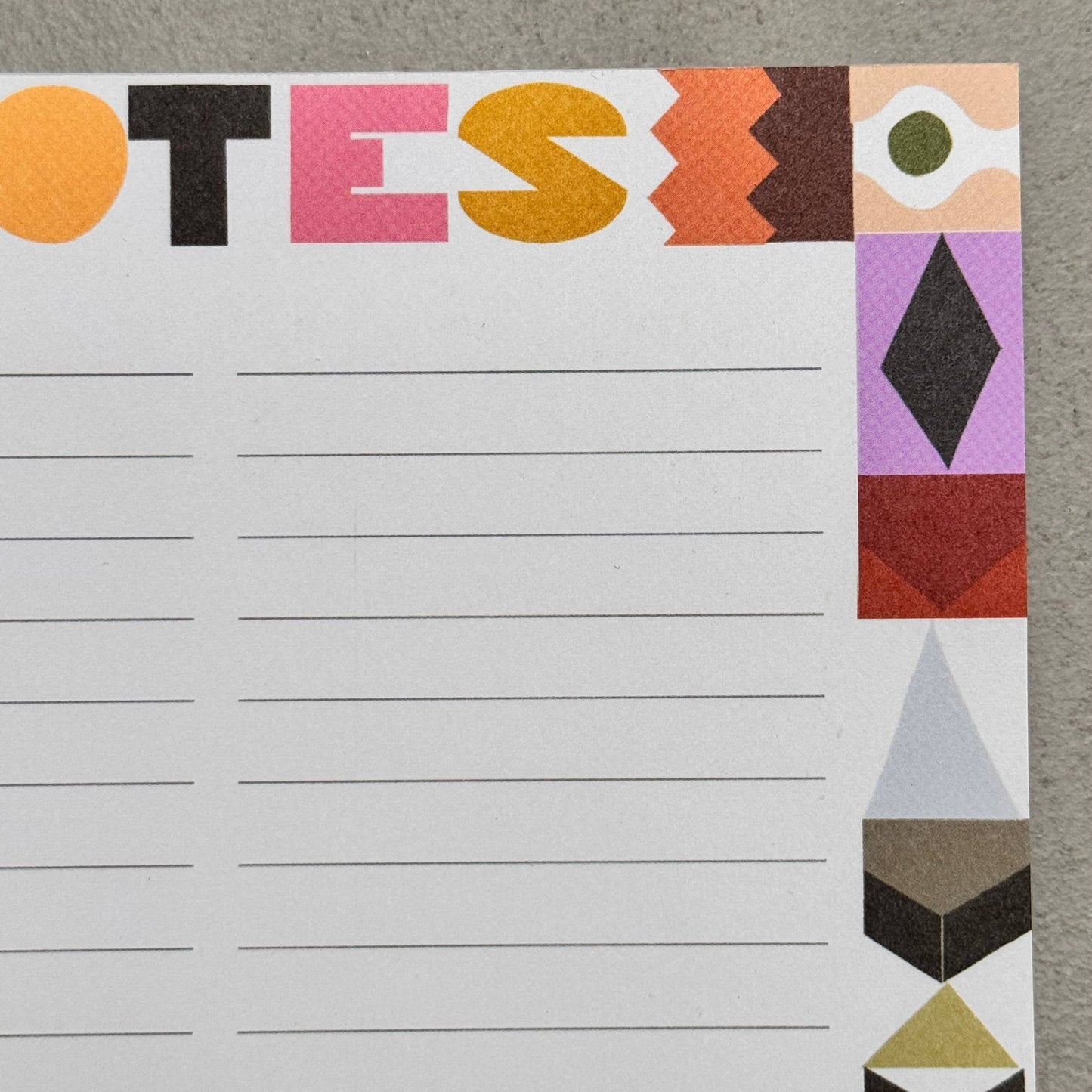 Geometric Border A5 Notepad