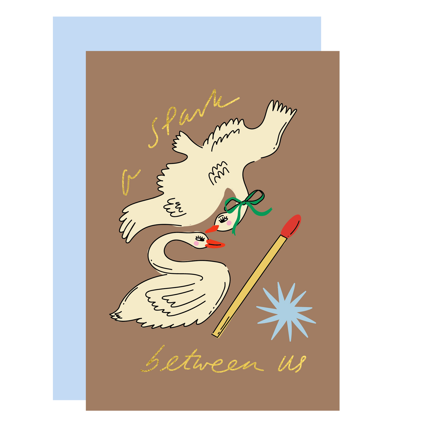 Spark Between Us Greetings Card