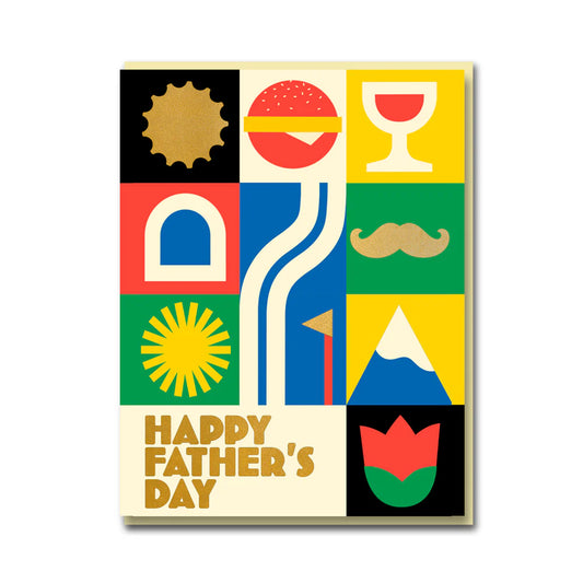 Father's Day Graphic Grid Card