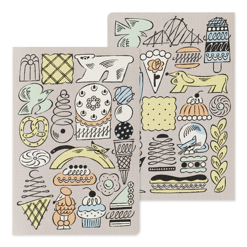 Yuru Log Notebook Sweets & Animals
