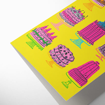 Towering Birthday Cakes Card
