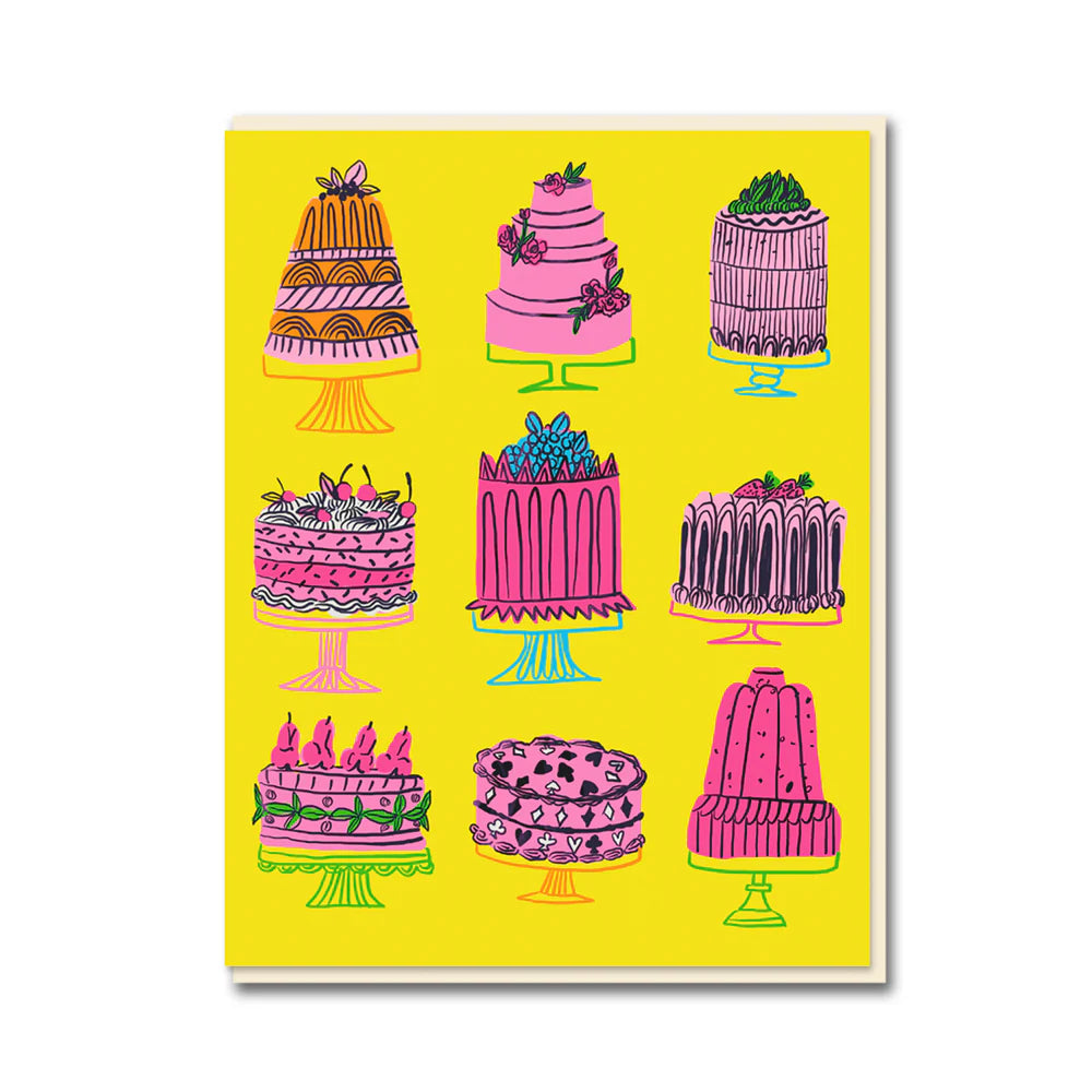 Towering Birthday Cakes Card
