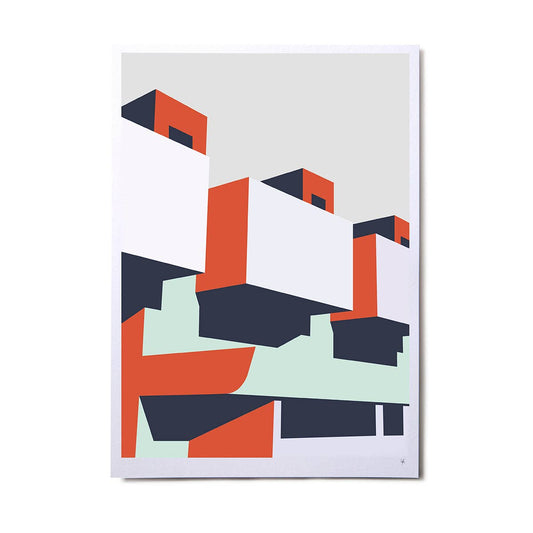 Lakeside Terrace A3 Art Print