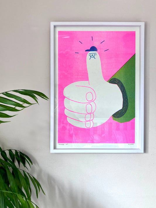 Thumbs Up A3 Risograph Art Print