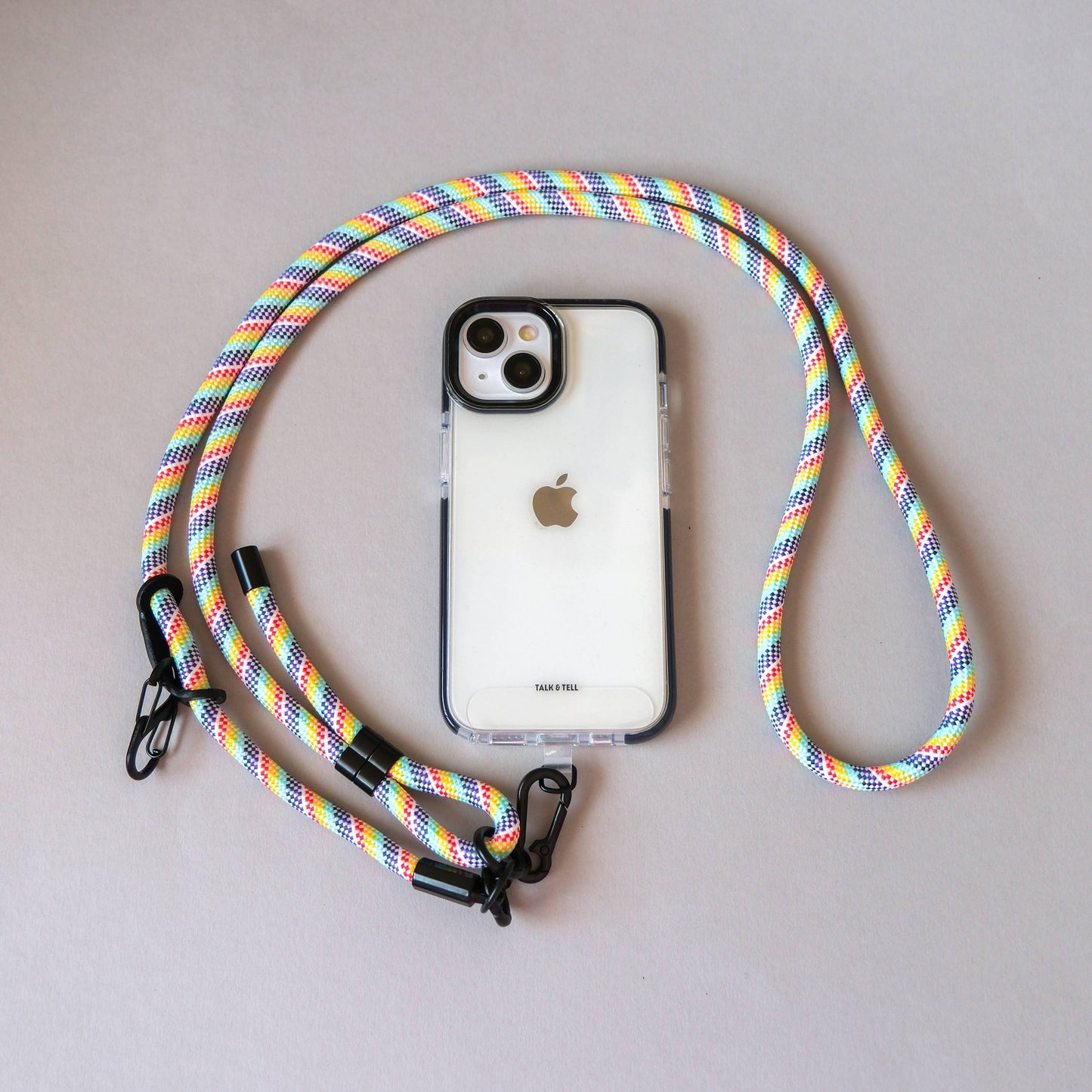 Crossbody Lanyard Phone Strap in Rainbow