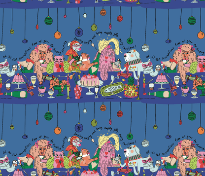 Christmas Supper Gift Wrap Sheet