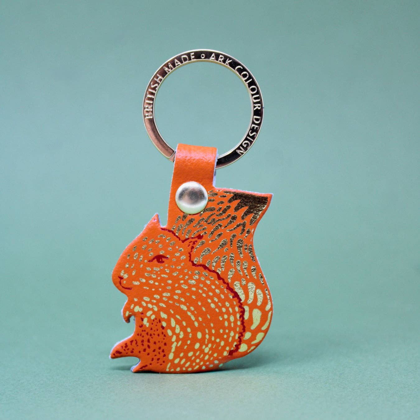 Squirrel Leather Keyring