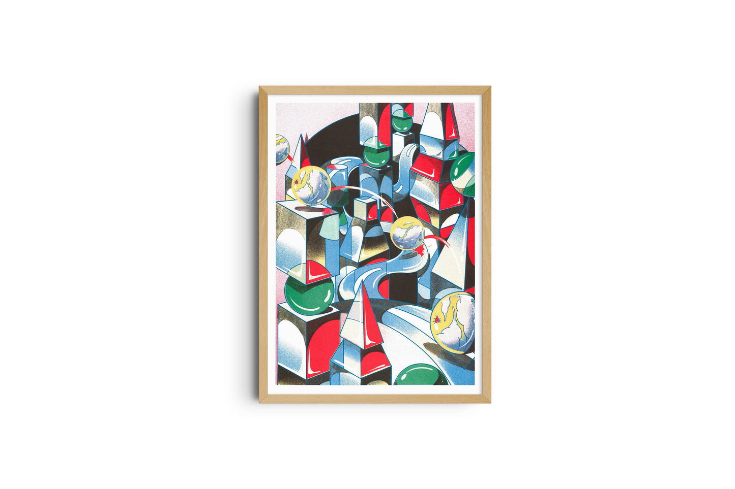 Cubism Town Night A3 Print by Beya Panicha