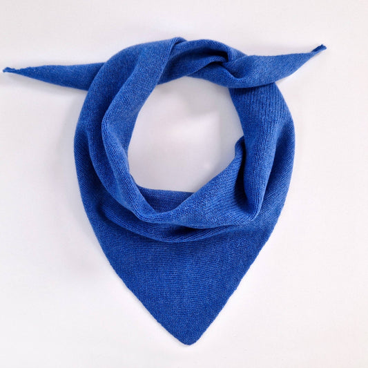 Lambswool Triangle Scarf in Tahiti Blue
