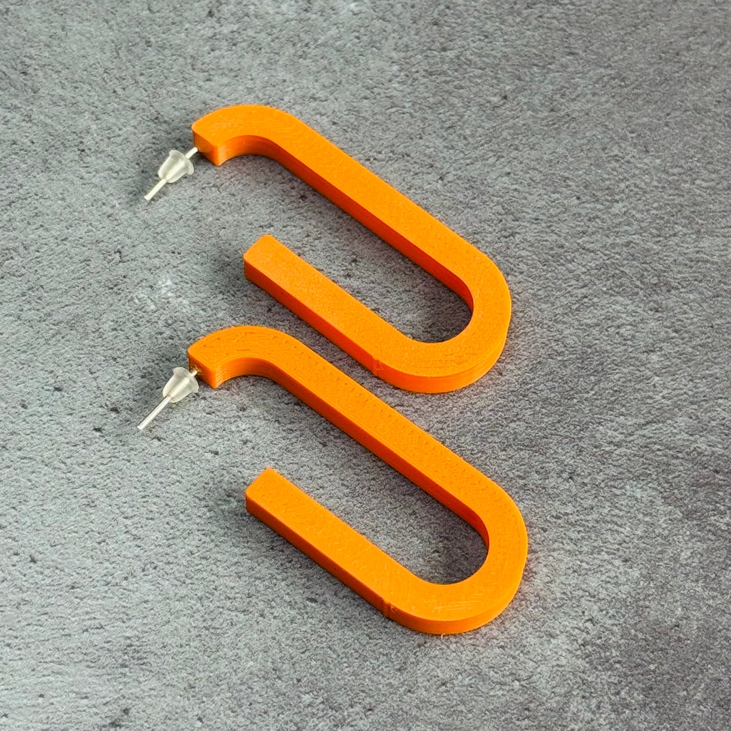 Long Oval Hoop Earrings