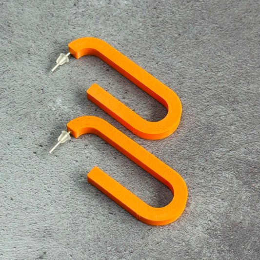 Long Oval Hoop Earrings