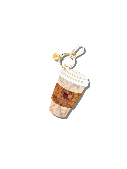 Coffee Cup Bag Charm & Keyring