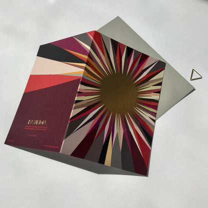 Starburst Tonal Sun Greetings Card