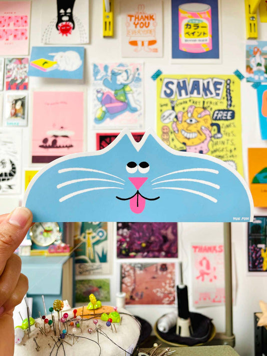 Blue Cat Eco Vinyl Sticker
