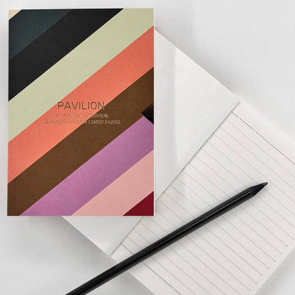 Festival Striped A6 Foiled Notebook