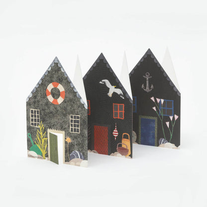 Fishermen's Huts Concertina Card