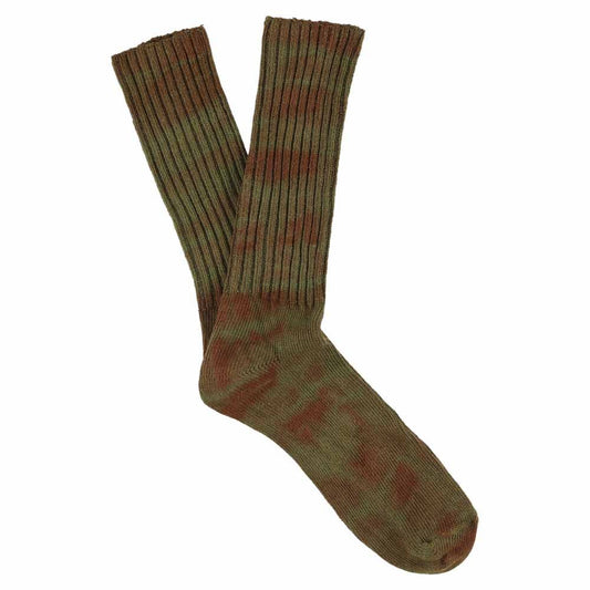 Tie Dye Socks in Brown & Green