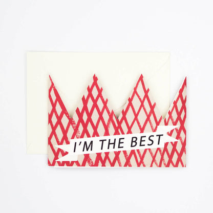 'I'm The Best' Party Hat Card