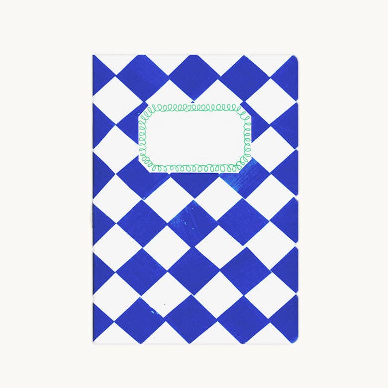 Blue & White Chequered A5 Sketchbook