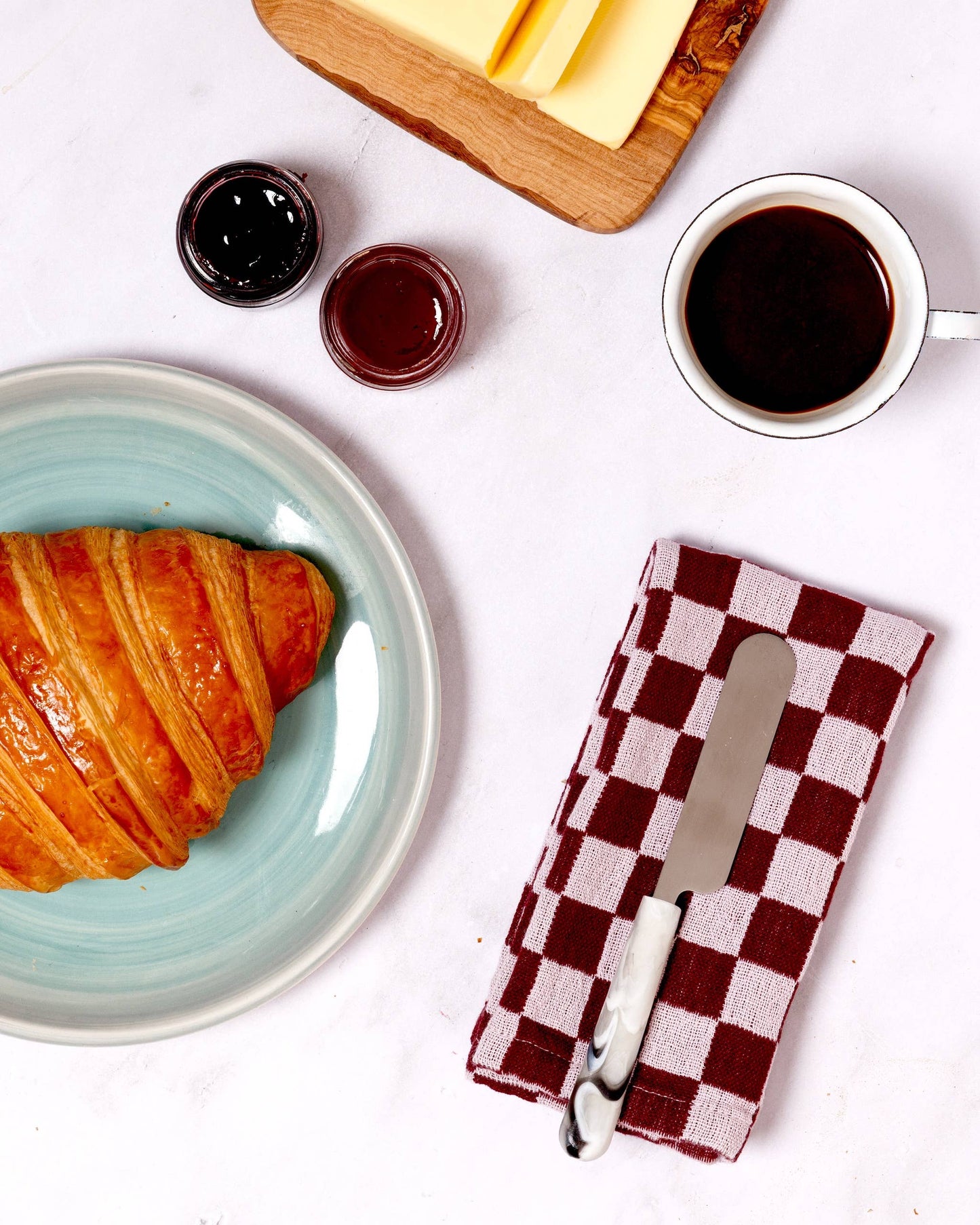 Cotton Napkins Pack of 2 in Burgundy Check
