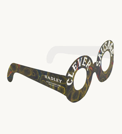 'Clever Sausage' Glasses Greetings Card