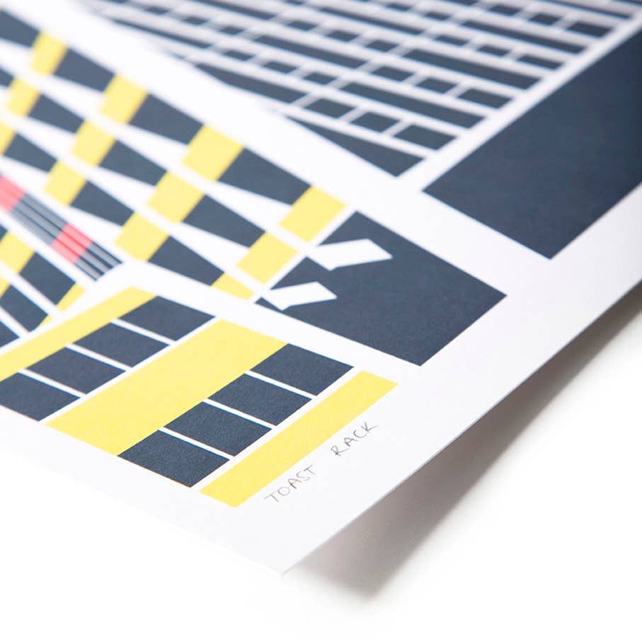 Toast Rack A3 Art Print