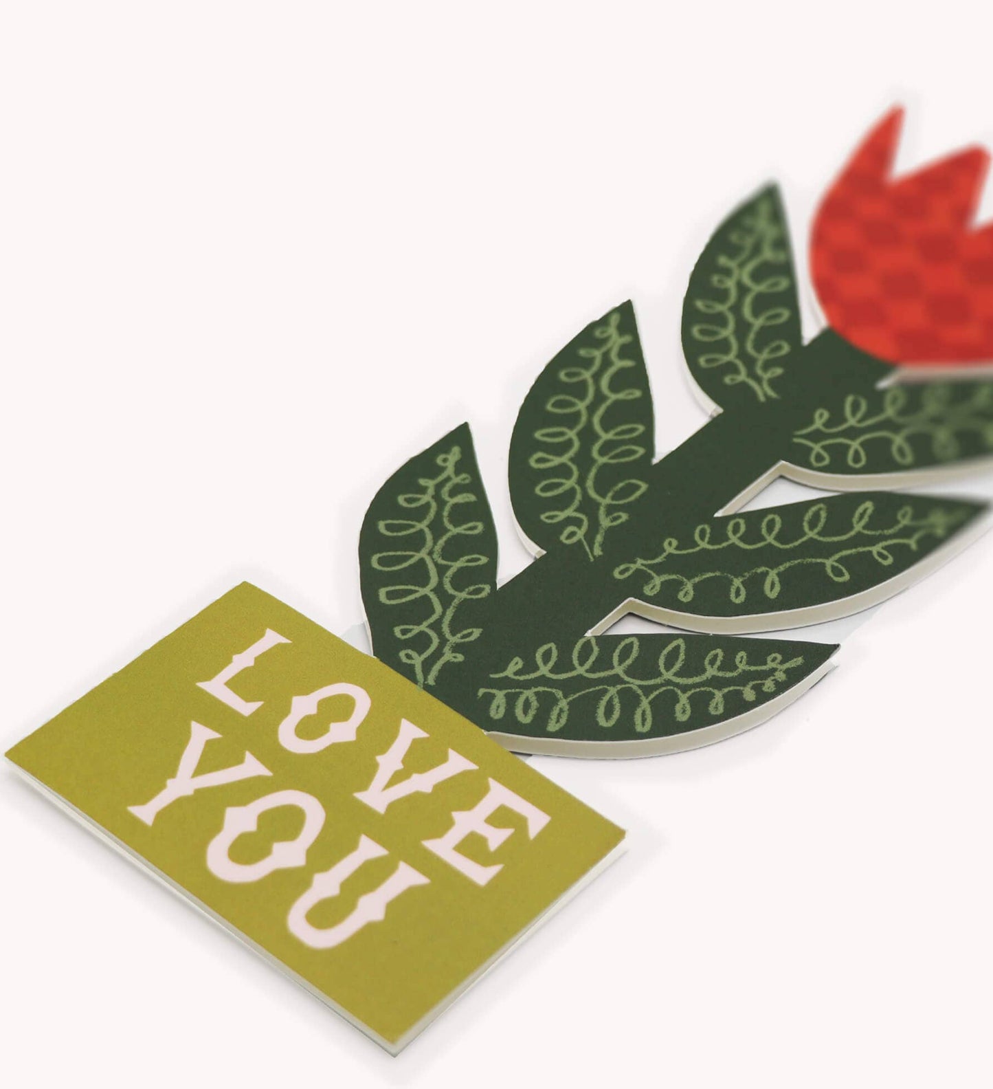 'Love You' Tall Checkerboard Lily Card