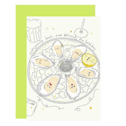 Lavish Oysters Birthday Card