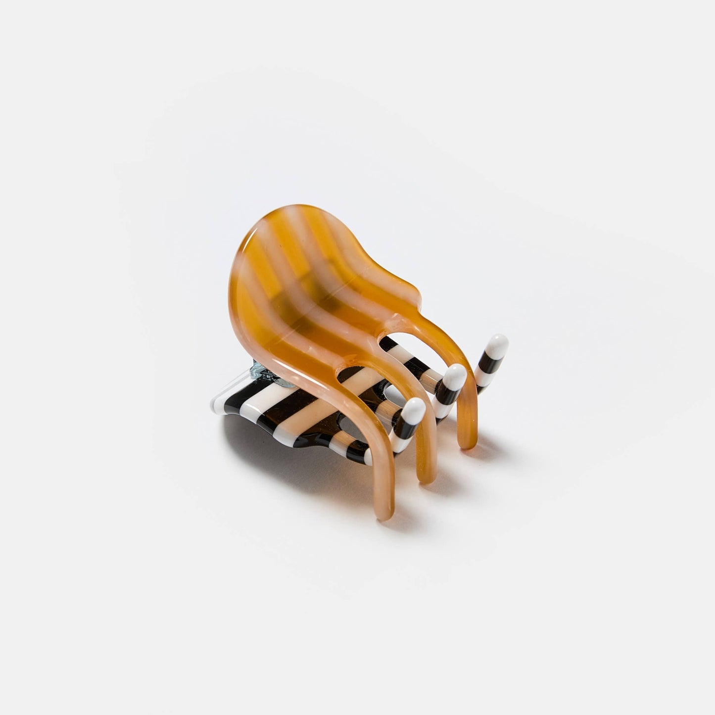 Mini Hair Claw in Stripes