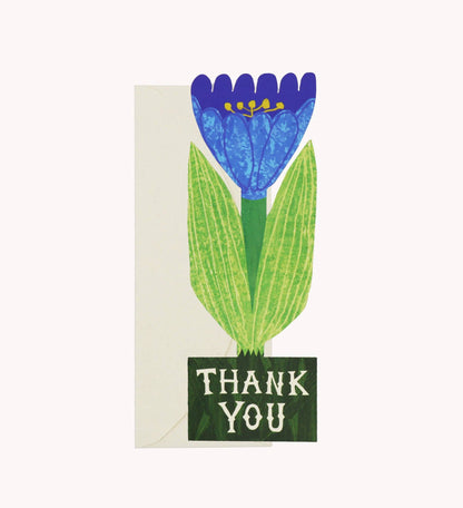 Blue Tulip Thank You Card