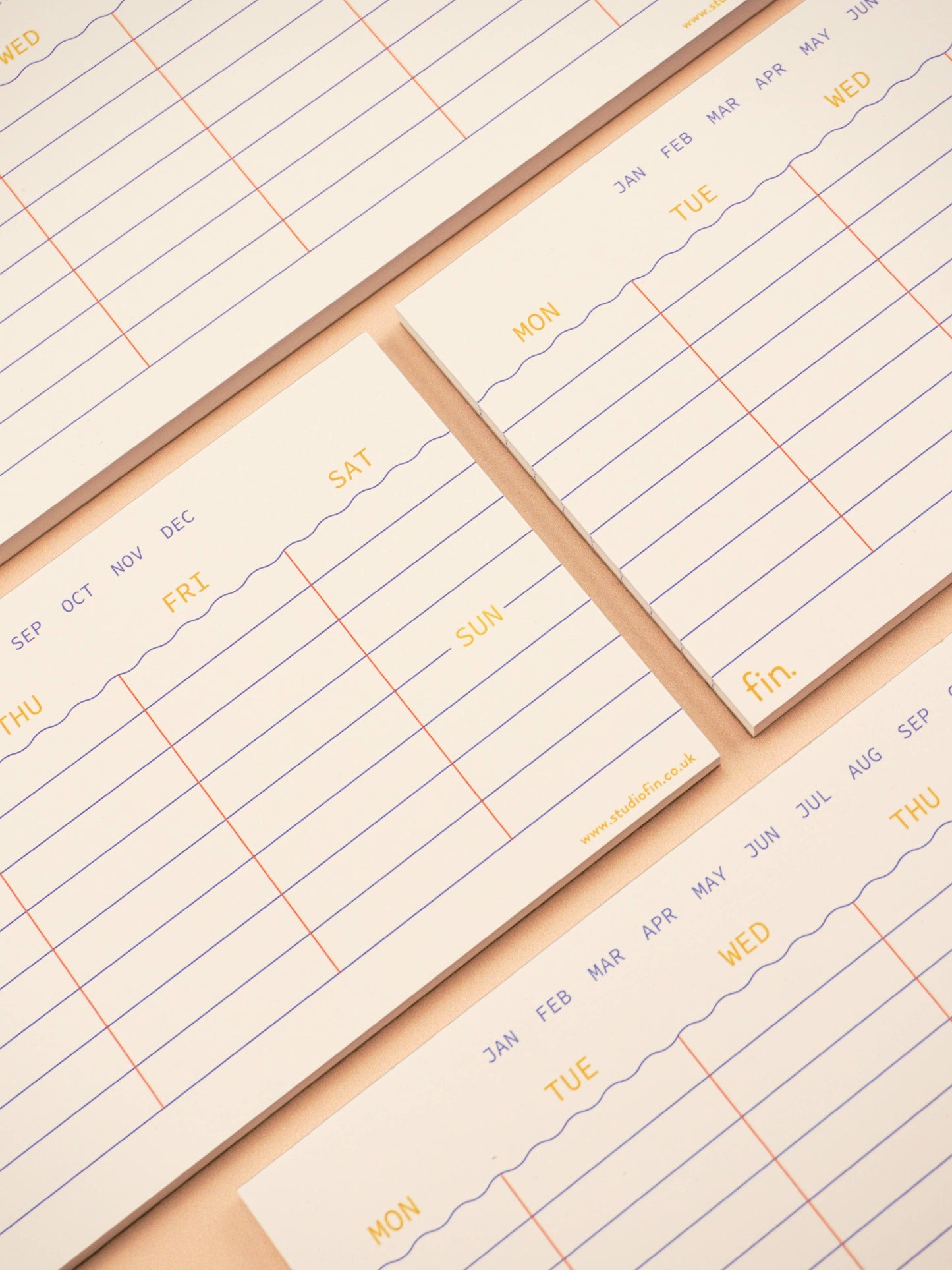 Mini Undated Weekly Planner in Blues